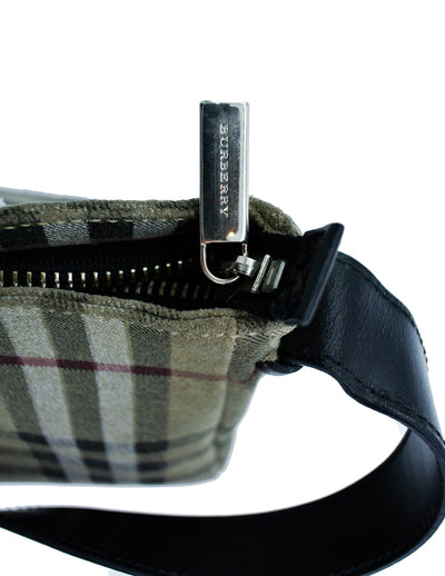 Burberry Smoked House Check Suede Bag Bag Burberry